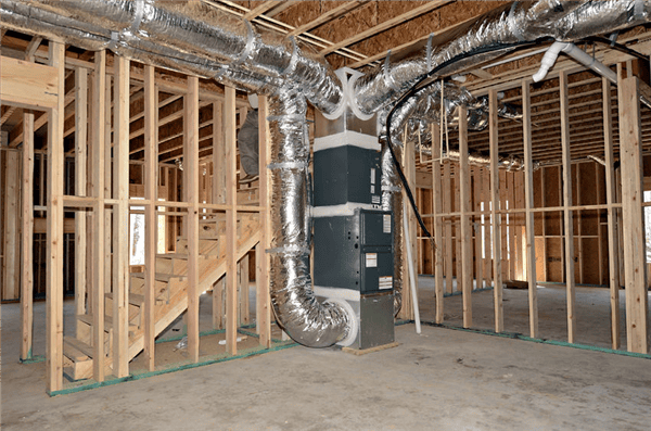 Network of air ducts in a typical home, ensuring proper air circulation.